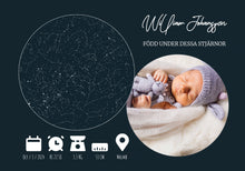 Laddar bild till gallerivisning, Födelsestjärnhimmel med foto Plakana SE