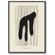 Laddar bild till gallerivisning, Abstract Shapes Plakat Plakana 21x30 cm (A4) Sort egetræ