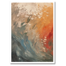 Laddar bild till gallerivisning, Abstract Wave Plakat Plakana 21x30 cm (A4) Hvid Egetræ