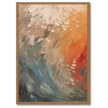 Laddar bild till gallerivisning, Abstract Wave Plakat Plakana 21x30 cm (A4) Mørk egetræ