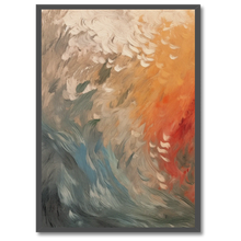 Laddar bild till gallerivisning, Abstract Wave Plakat Plakana 21x30 cm (A4) Sort egetræ