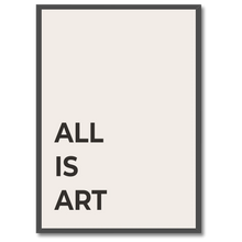 Laddar bild till gallerivisning, All Is Art Plakat Plakana 21x30 cm (A4) Sort egetræ