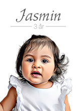 Laddar bild till gallerivisning, Børne portræt lærred Plakana