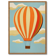 Laddar bild till gallerivisning, Ballonfart Plakat Plakana 21x30 cm (A4) Mørk egetræ