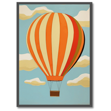 Laddar bild till gallerivisning, Ballonfart Plakat Plakana 21x30 cm (A4) Sort egetræ