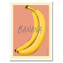 Laddar bild till gallerivisning, Banana Plakat Plakana 21x30 cm (A4) Hvid Egetræ