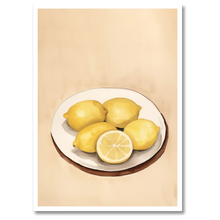Laddar bild till gallerivisning, Citrusdrømme Plakat Plakana 21x30 cm (A4) Hvid Egetræ