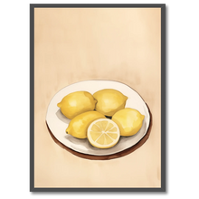 Laddar bild till gallerivisning, Citrusdrømme Plakat Plakana 21x30 cm (A4) Sort egetræ