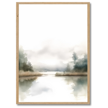 Laddar bild till gallerivisning, Forest Lake Serenity Plakat Plakana 21x30 cm (A4) Egetræ