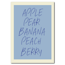 Laddar bild till gallerivisning, Fruit Words Plakat Plakana 21x30 cm (A4) Ingen ramme
