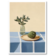 Laddar bild till gallerivisning, Green & Blue Harmony Plakat Plakana 21x30 cm (A4) Hvid Egetræ