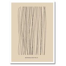 Laddar bild till gallerivisning, Minimalism No. 2 Plakat Plakana 21x30 cm (A4) Hvid Egetræ