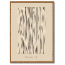 Laddar bild till gallerivisning, Minimalism No. 2 Plakat Plakana 21x30 cm (A4) Mørk egetræ