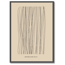 Laddar bild till gallerivisning, Minimalism No. 2 Plakat Plakana 21x30 cm (A4) Sort egetræ