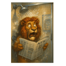 Laddar bild till gallerivisning, Morgenchok Løve Plakat Plakana 21x30 cm (A4) Ingen ramme