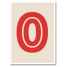 Laddar bild till gallerivisning, O Plakat Plakana 21x30 cm (A4) Hvid Egetræ