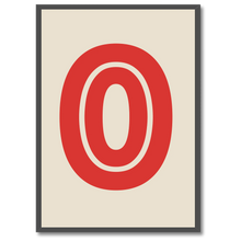 Laddar bild till gallerivisning, O Plakat Plakana 21x30 cm (A4) Sort egetræ