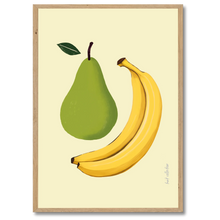 Laddar bild till gallerivisning, Pear & Banana Plakat Plakana 21x30 cm (A4) Egetræ