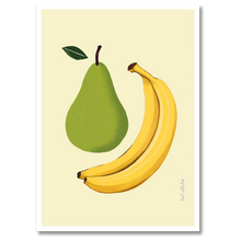 Laddar bild till gallerivisning, Pear & Banana Plakat Plakana 21x30 cm (A4) Hvid Egetræ