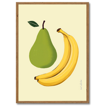 Laddar bild till gallerivisning, Pear & Banana Plakat Plakana 21x30 cm (A4) Mørk egetræ
