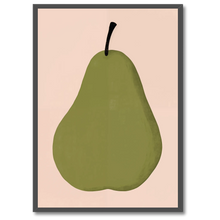 Laddar bild till gallerivisning, Pear No. 2 Plakat Plakana 21x30 cm (A4) Sort egetræ