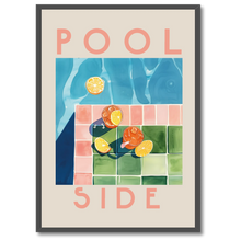 Laddar bild till gallerivisning, Pool Side Plakat Plakana 21x30 cm (A4) Sort egetræ