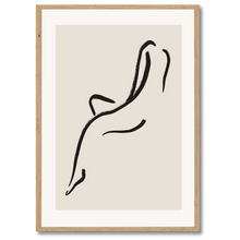 Laddar bild till gallerivisning, Simple Contour Plakat Plakana 21x30 cm (A4) Egetræ