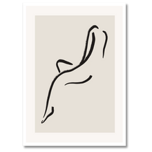 Laddar bild till gallerivisning, Simple Contour Plakat Plakana 21x30 cm (A4) Hvid Egetræ