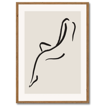 Laddar bild till gallerivisning, Simple Contour Plakat Plakana 21x30 cm (A4) Mørk egetræ