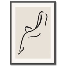 Laddar bild till gallerivisning, Simple Contour Plakat Plakana 21x30 cm (A4) Sort egetræ
