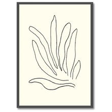 Laddar bild till gallerivisning, Wavy Leaves Plakat Plakana 21x30 cm (A4) Sort egetræ