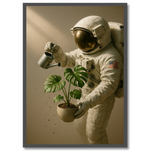 Laddar bild till gallerivisning, Astronaut plante plakat Plakana 21x30 cm (A4) Sort egetræ