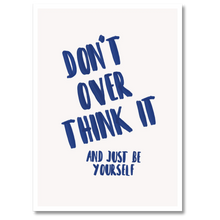 Laddar bild till gallerivisning, Be yourself plakat Plakana 21x30 cm (A4) Hvid Egetræ