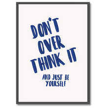 Laddar bild till gallerivisning, Be yourself plakat Plakana 21x30 cm (A4) Sort egetræ