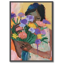 Laddar bild till gallerivisning, Blooming Moment Plakat Plakana 21x30 cm (A4) Sort egetræ