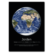 Laddar bild till gallerivisning, Jorden Poster Plakana 21x30 cm (A4) Ingen ramme