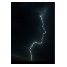 Laddar bild till gallerivisning, Lightning Face plakat Plakana 21x30 cm (A4) Ingen ramme