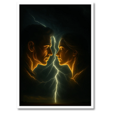 Laddar bild till gallerivisning, Lightning Kiss plakat Plakana 21x30 cm (A4) Hvid Egetræ