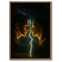 Laddar bild till gallerivisning, Lightning Kiss plakat Plakana 21x30 cm (A4) Mørk egetræ