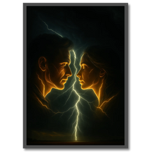 Laddar bild till gallerivisning, Lightning Kiss plakat Plakana 21x30 cm (A4) Sort egetræ