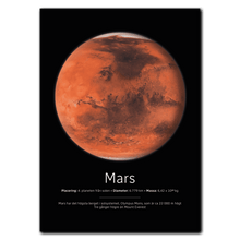 Laddar bild till gallerivisning, Mars Poster Plakana 21x30 cm (A4) Ingen ramme