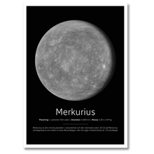 Laddar bild till gallerivisning, Merkurius Poster Plakana 21x30 cm (A4) Hvid Egetræ