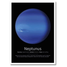 Laddar bild till gallerivisning, Neptunus Poster Plakana SE 21x30 cm (A4) Hvid Egetræ