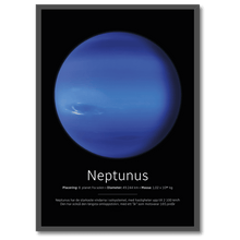 Laddar bild till gallerivisning, Neptunus Poster Plakana SE 21x30 cm (A4) Sort egetræ