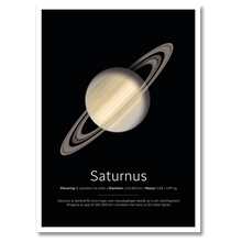 Laddar bild till gallerivisning, Saturnus Poster Plakana SE 21x30 cm (A4) Hvid Egetræ
