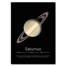 Laddar bild till gallerivisning, Saturnus Poster Plakana SE 21x30 cm (A4) Ingen ramme