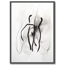 Laddar bild till gallerivisning, Dancing Shadows Plakat Plakana 21x30 cm (A4) Sort egetræ