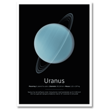 Laddar bild till gallerivisning, Uranus Poster Plakana SE 21x30 cm (A4) Hvid Egetræ