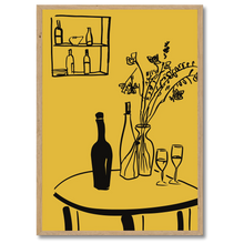 Laddar bild till gallerivisning, Vin & vaser Plakat Plakana 21x30 cm (A4) Egetræ