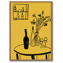 Laddar bild till gallerivisning, Vin & vaser Plakat Plakana 21x30 cm (A4) Mørk egetræ